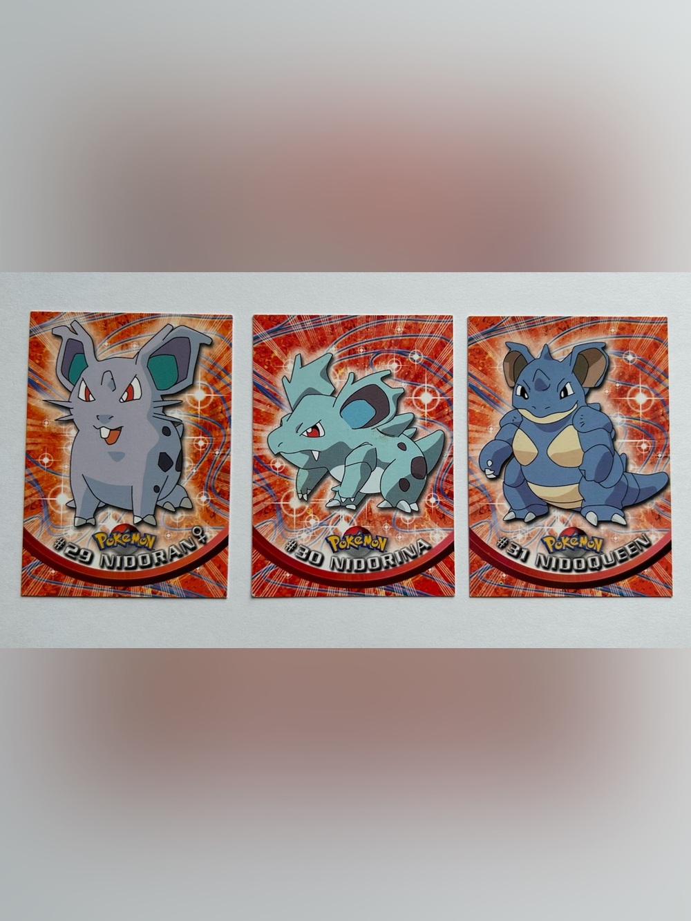 Pokémon Topps Nidoran, Nidorina and Nidoqueen